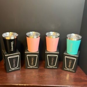 Coldest Water Whiskey-Latte Cup NWT- Bundle of 4 (Black, 2 Pink, & Turquoise)-
